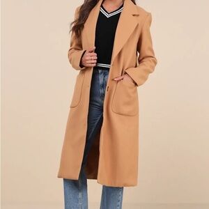 Lulu's Classic Camel Trench Coat